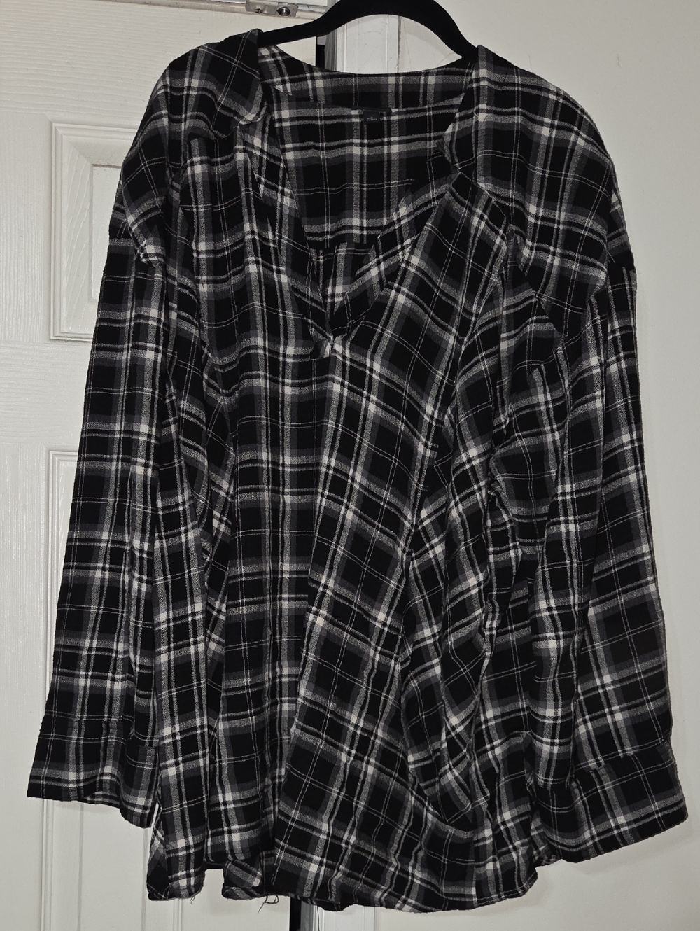 torrid Black & White Plaid Tunic Top